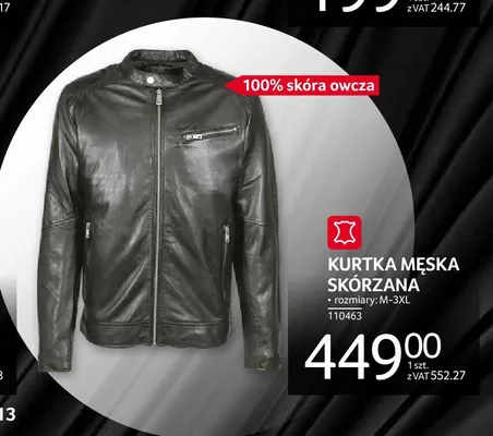 Kurtka męska skórzana promocja w Selgros