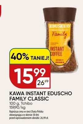 Kawa instant Eduscho Family Classic promocja w Chata Polska