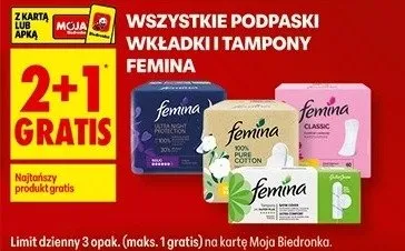 Podpaski wkładki i tampony promocja w Biedronka
