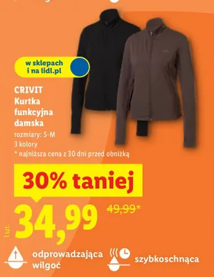 Kurtka funkcyjna damska promocja w Lidl