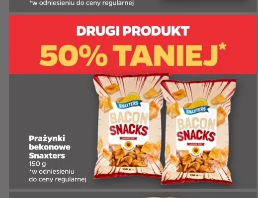 Prażynki bekonowe Snaxters promocja w Netto
