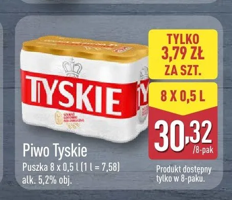 Piwo Tyskie 8-pak promocja w Aldi