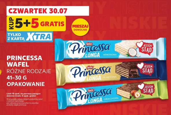 Wafel Princessa Longa Kokosowa promocja w Kaufland