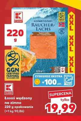Łosoś wędzony na zimno K-Classic promocja w Kaufland