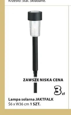 Lampa solarna JAKTFALK promocja w Jysk