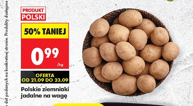 Polskie ziemniaki jadalne promocja w Biedronka