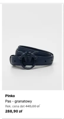 Pasek Pinko granatowy promocja w Lounge by Zalando