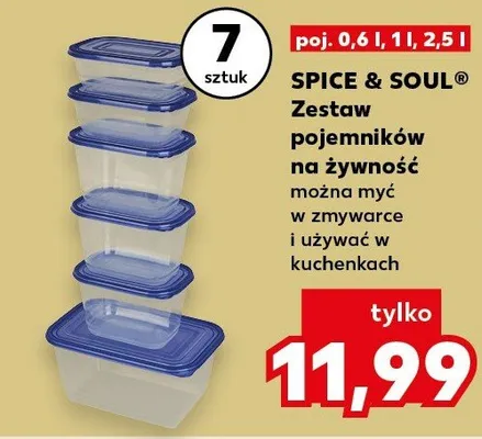 Zestaw pojemników na żywność można myć w zmywarce i używać w kuchenkach promocja w Kaufland