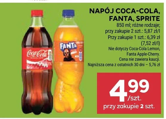 Napój Coca-Cola promocja w Stokrotka