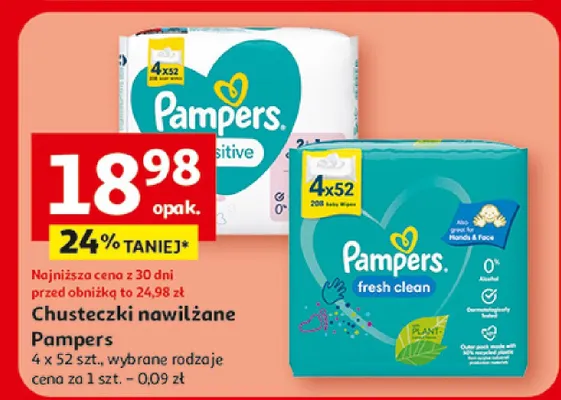 Chusteczki nawilżane promocja w Auchan