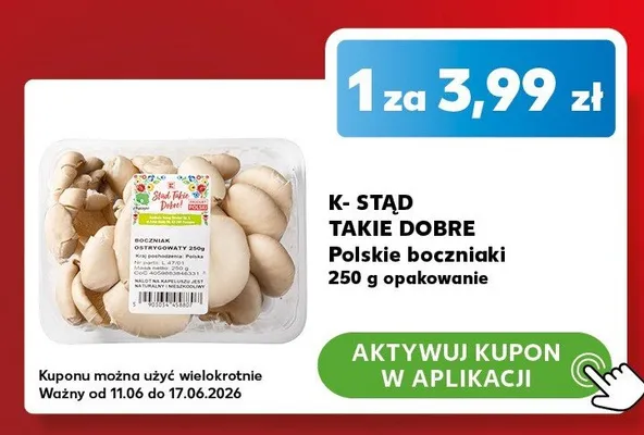 Boczniaki polskie K-Stąd Takie Dobre promocja w Kaufland