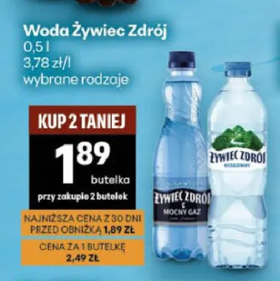 Woda gazowana Żywiec Zdrój Mocny Gaz promocja w Delikatesy Centrum