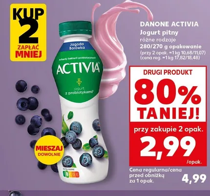 Jogurt pitny Danone Activia promocja w Kaufland
