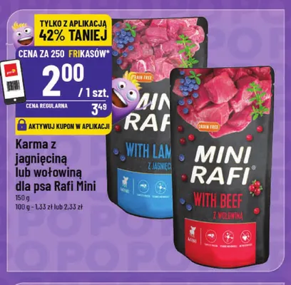 Karma z wołowiną dla psa Rafi Mini promocja w POLOmarket