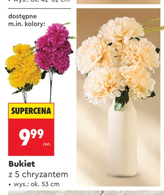 Bukiet z 5 chryzantem promocja w Biedronka