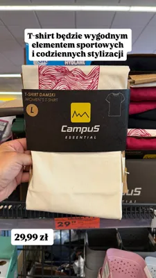T-shirt damski Campus Essential promocja w Biedronka
