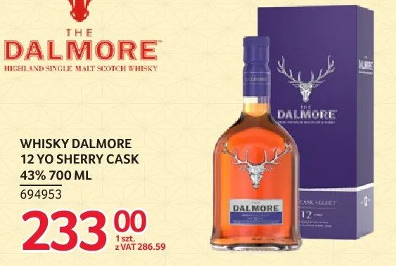Whisky Dalmore 12 YO Sherry Cask 43% 700ml promocja w Selgros