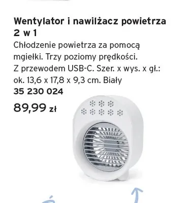 Wentylator i nawilżacz powietrza 2w1 Tchibo promocja w Tchibo