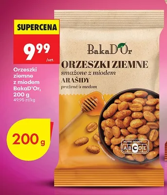 Orzeszki ziemne z miodem BakaD'Or promocja w Biedronka