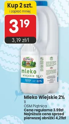 Mleko Wiejskie 2% promocja w Market Point