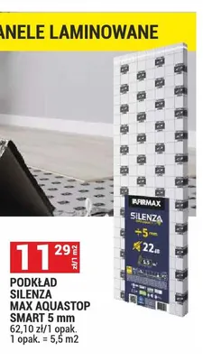 Podkład pod panele laminowane Silenza Max Aquastop Smart Afirmax 5 mm promocja w Merkury Market