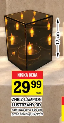 Znicz lampion lustrzany 3D promocja w Gram Market