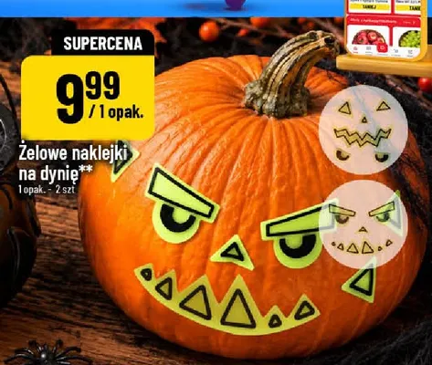 Żelowe naklejki na dynię 2-pak promocja w POLOmarket