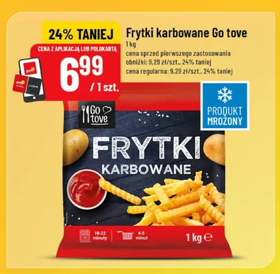 Frytki karbowane Go tove promocja w POLOmarket