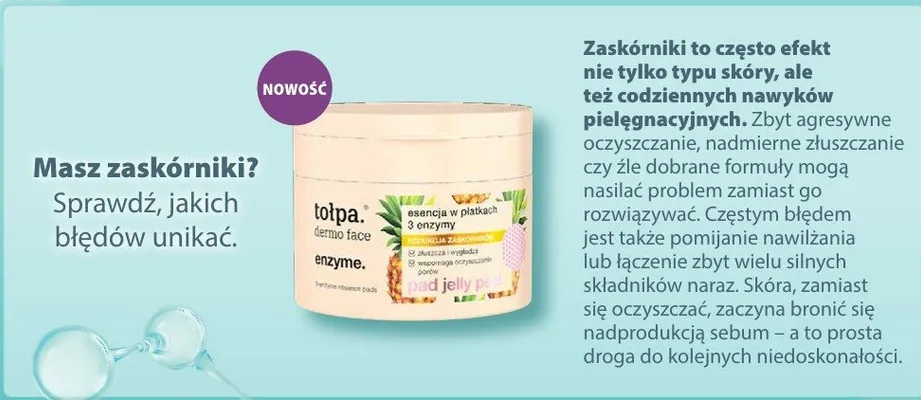 Esencja w płatkach Tołpa Dermo Face Enzyme 3 enzymy promocja w Hebe