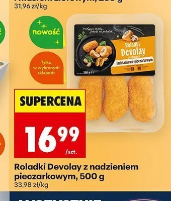 Roladki Devolay z nadzieniem pieczarkowym promocja w Biedronka