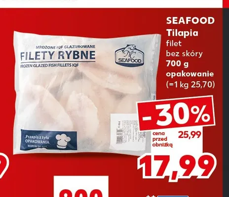 Tilapia filet bez skóry Seafood promocja w Kaufland
