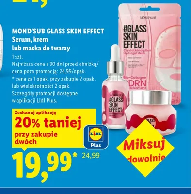 Maska do twarzy Mond'sub Glass Skin Effect promocja w Lidl