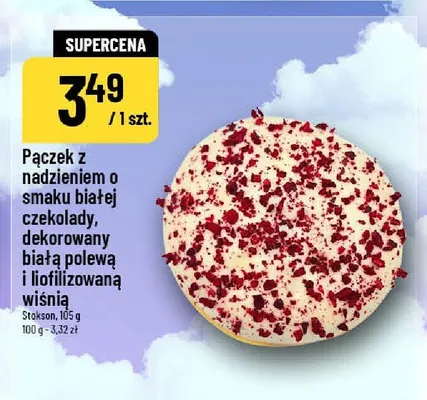 Pączek z nadzieniem o smaku białej czekolady promocja w POLOmarket