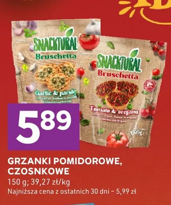 Grzanki Bruschetta pomidorowe Snacktural promocja w Stokrotka