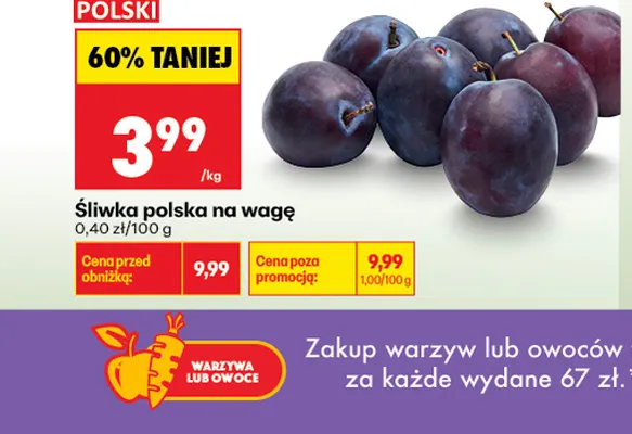 Śliwka polska promocja w Biedronka