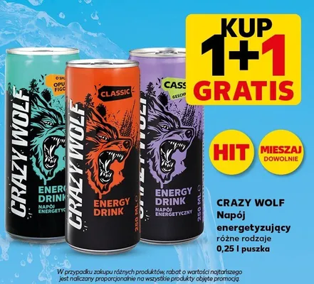 Napój energetyzujący różne rodzaje promocja w Kaufland
