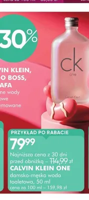 Damsko-męska woda toaletowa Calvin Klein One promocja w Super-Pharm