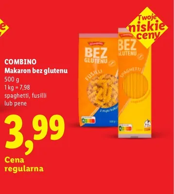 Makaron bezglutenowy fusilli Combino promocja w Lidl