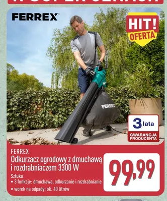 Odkurzacz ogrodowy z dmuchawą i rozdrabniaczem Ferrex promocja w Aldi