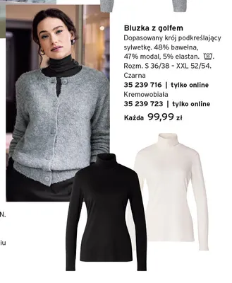 Bluzka z golfem promocja w Tchibo