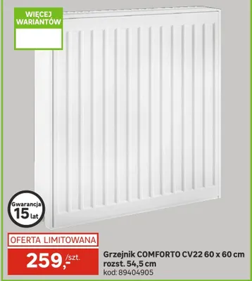Grzejnik COMFORTO CV22 60 x 60 cm rozst. 54,5 cm promocja w Leroy Merlin