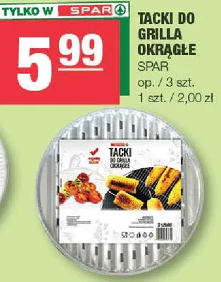 Tacki do grilla okrągłe promocja w SPAR