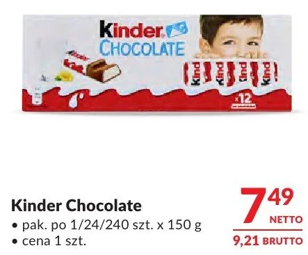 Kinder Chocolate promocja w Makro