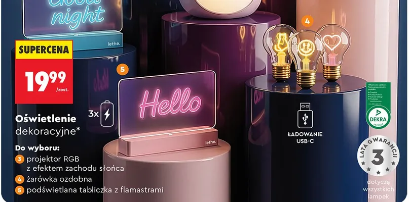 Oświetlenie dekoracyjne promocja w Biedronka