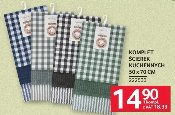 Komplet ścierek kuchennych 50 x 70 cm promocja w Selgros
