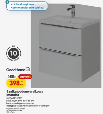 Szafka podumywalkowa Imandra promocja w Castorama