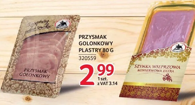 Przysmak golonkowy ŻMB Białystok plastry 80g promocja w Selgros