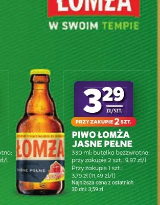 Piwo Łomża promocja w Stokrotka