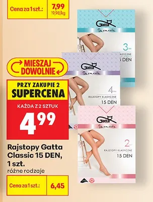 Rajstopy Gatta Classic 15 DEN promocja w Biedronka