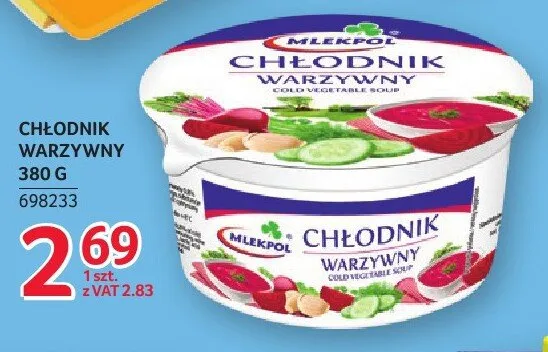 Chłodnik warzywny Mlekpol promocja w Selgros